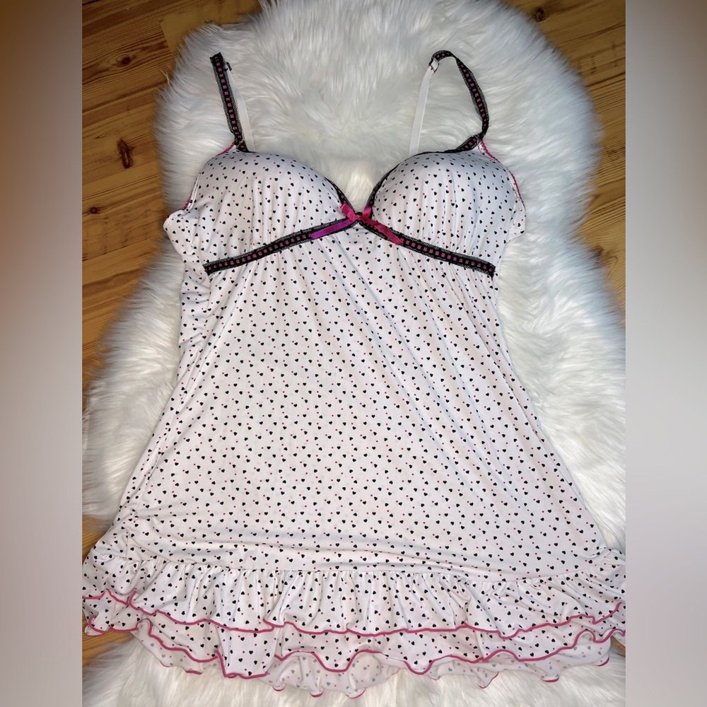 Native Intimates Babydoll Nightgown Teddie Nightie Built in Bra 42C